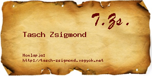 Tasch Zsigmond névjegykártya
